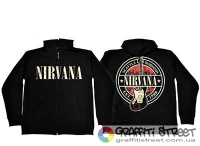 Nirvana - Логотип з гітарою Балахон худі з блискавкою купити, придбати, замовити