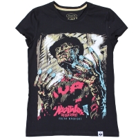 A Nightmare On Elm Street (Black Women T-Shirt) ― buy t-shirt in Ukraine, order a t-shirt by post, prices, description, photo t-shirts, mugs buy, bags, wallets, summer, bandanas, leather, autumn, jeans, shoes, jackets, shorts, hats, socks, winter, clothes, shirts, handbags, accessories youth, street style casual  | Online t-shirts shop and other clothes for youth - GRAFFITI STREET - GraffitiStreet.Com.Ua