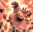 Godzilla (Чорна Жіноча Футболка)