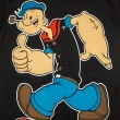 Popeye 2 (Чорна Жіноча Футболка)