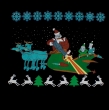 Santa (Dark Blue T-Shirt)