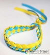 Жовто-синя патріотична українська плетена стрічка (23-24 см)
